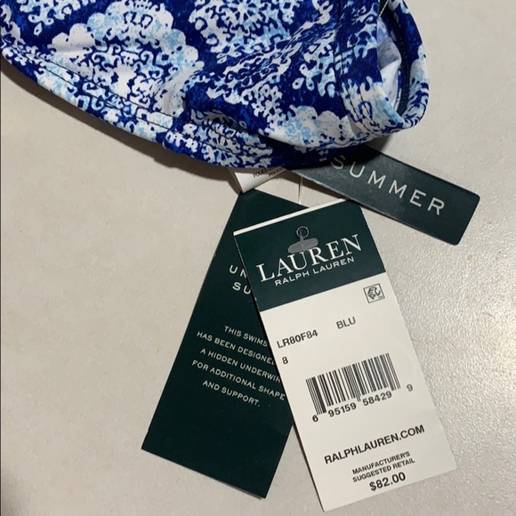 NWT Lauren Ralph Lauren Underwire Loop Front Top - Picture 2 of 6